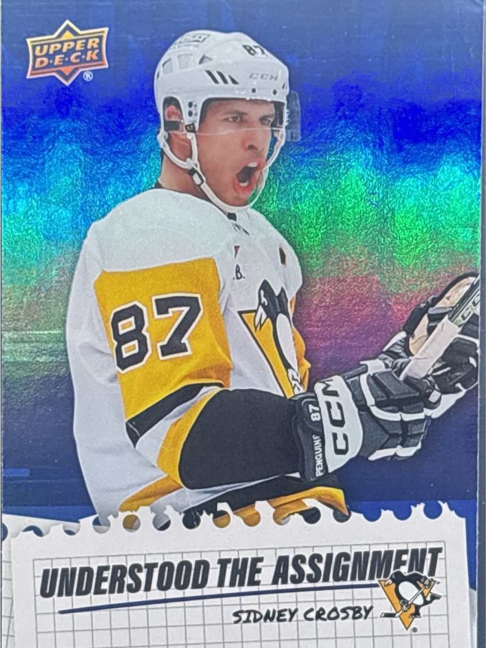 Upper Deck Sidney Crosby Hockey Trading Card - Refractor